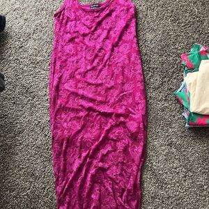 Bebe Elegant Pink Lace Dress